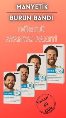 Mıknatıslı Burun Bandı 4’lü Set – Horlama Azaltıcı - Shoplero