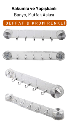 Vakumlu ve Yapışkanlı Mutfak Banyo Askılığı - Shoplero